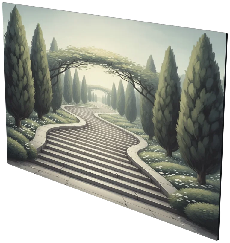 Plaque d'identification au visuel Chemin ascendant